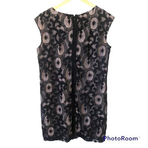 Loft Black Lace Sheath Dress Womens 6 Coquette Floral Cocktail Whimsigoth Mini - Picture 3 of 6